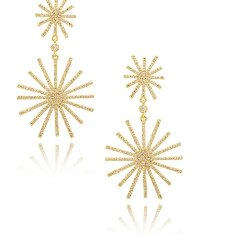 Veľké visiace náušnice Micro Pave