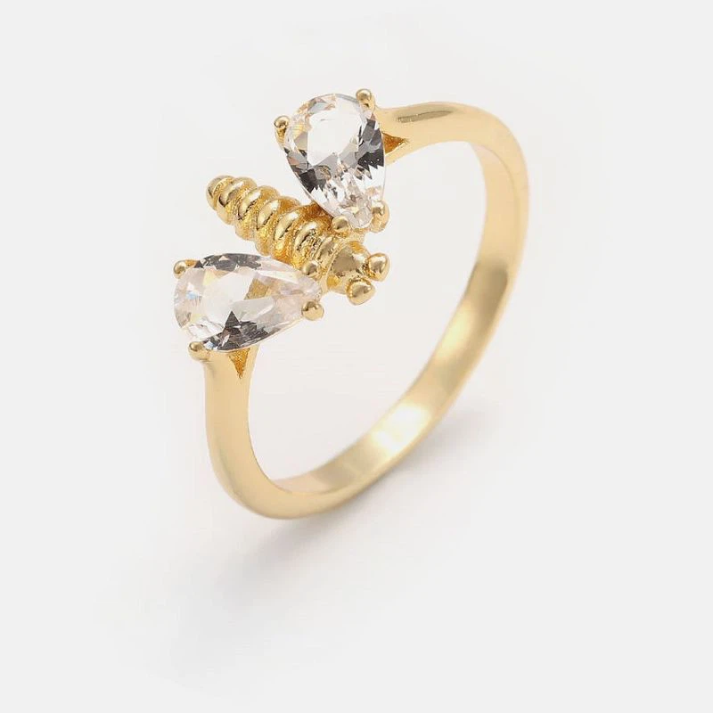 Módny roztomilý prsteň so zvieratami včiel