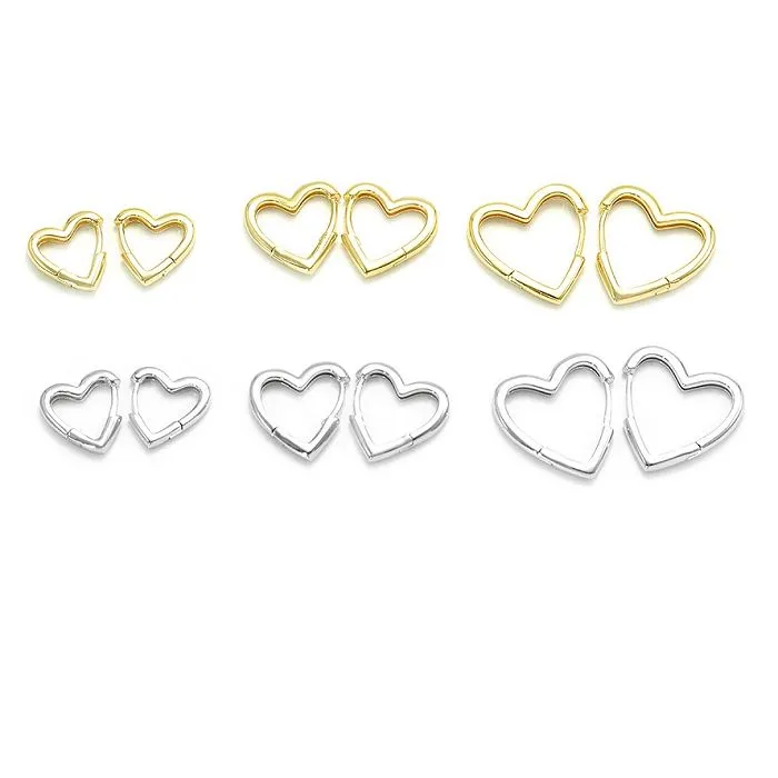 Vysoko leštené srdiečkové náušnice