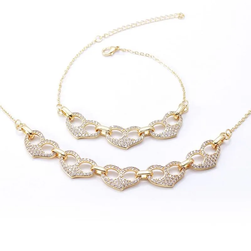 Náhrdelník Náramok Srdce Súprava šperkov