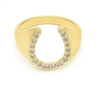 Módny dámsky prsteň v tvare U