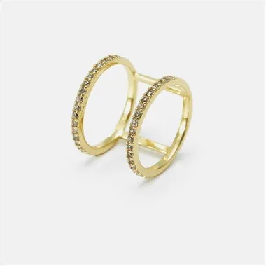 Pozlátený módny prsteň pre ženy