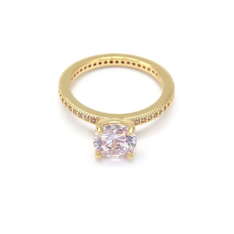 Sterling Silver White Cz svadobný prsteň