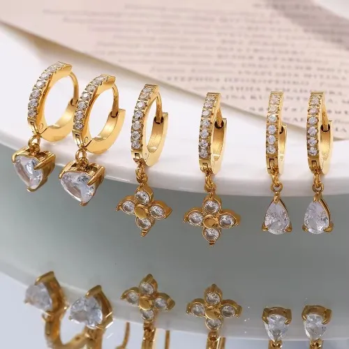 Náušnice pozlátené 18K zlatom